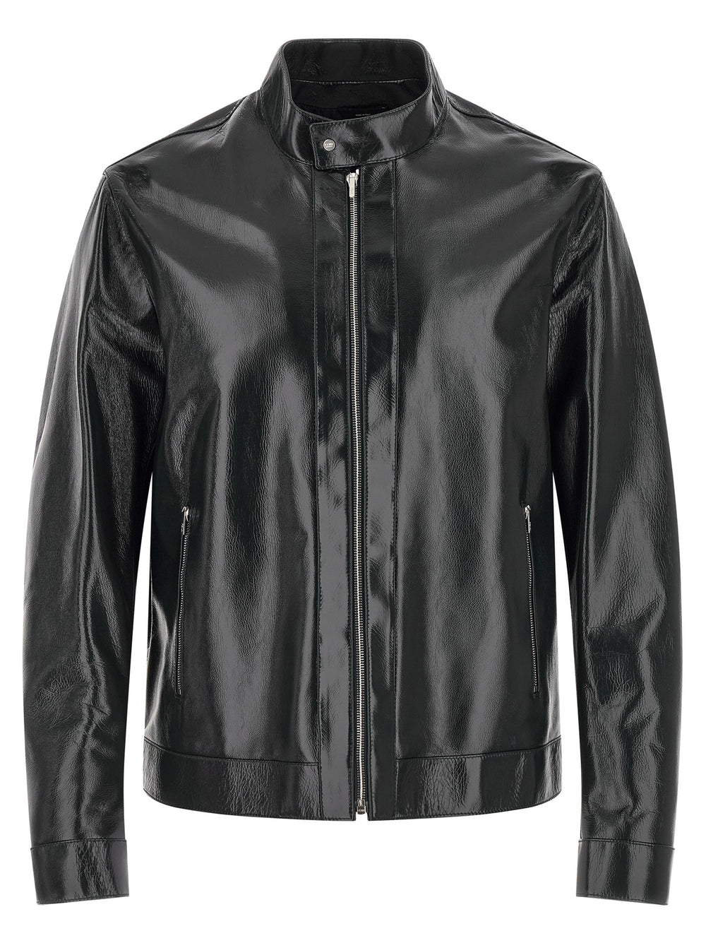 Fendi 100% Lamb Leather Jacket in Blue