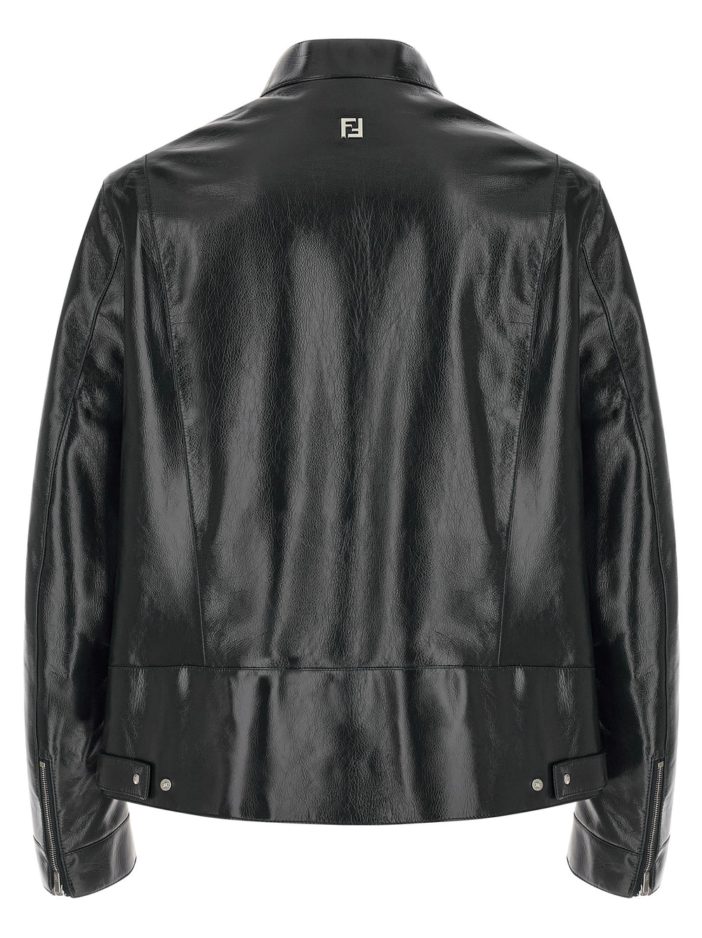 Fendi 100% Lamb Leather Jacket in Blue