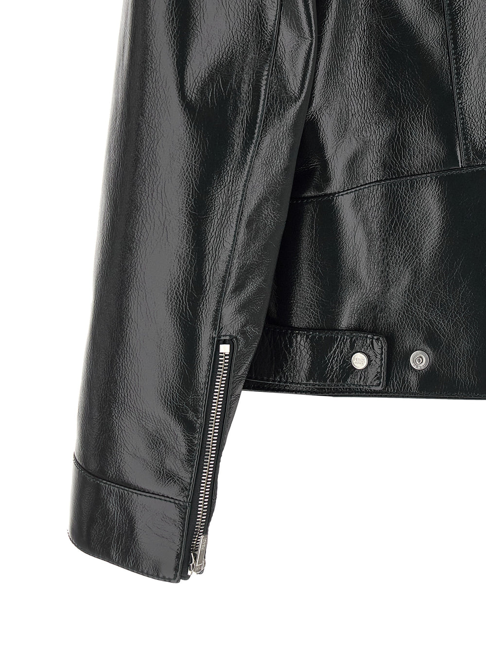 Fendi 100% Lamb Leather Jacket in Blue