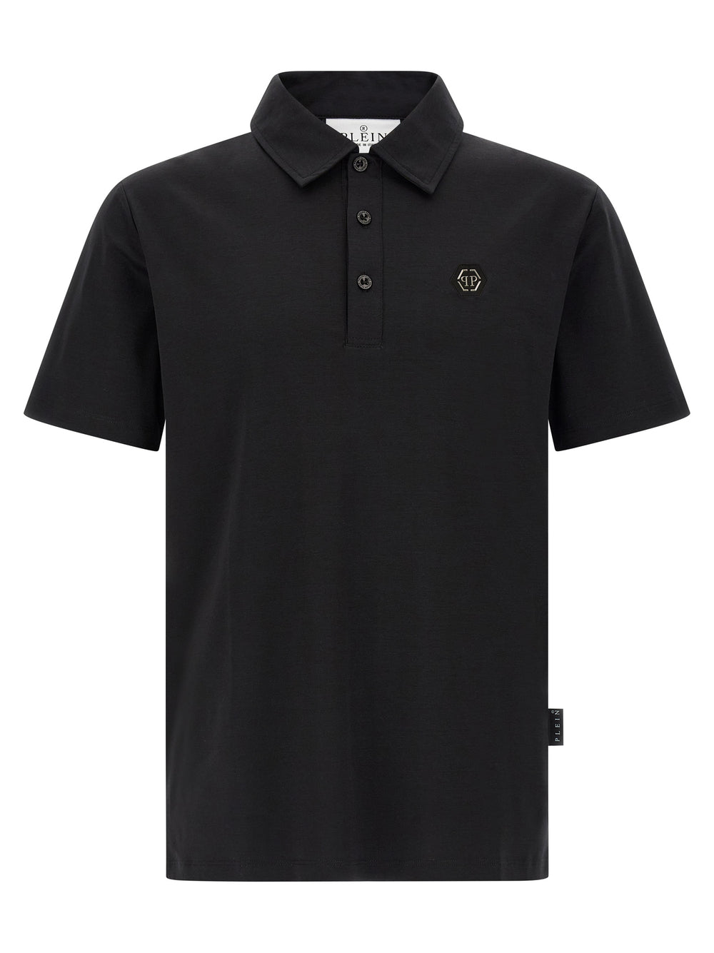 Black Cotton Polo Shirt