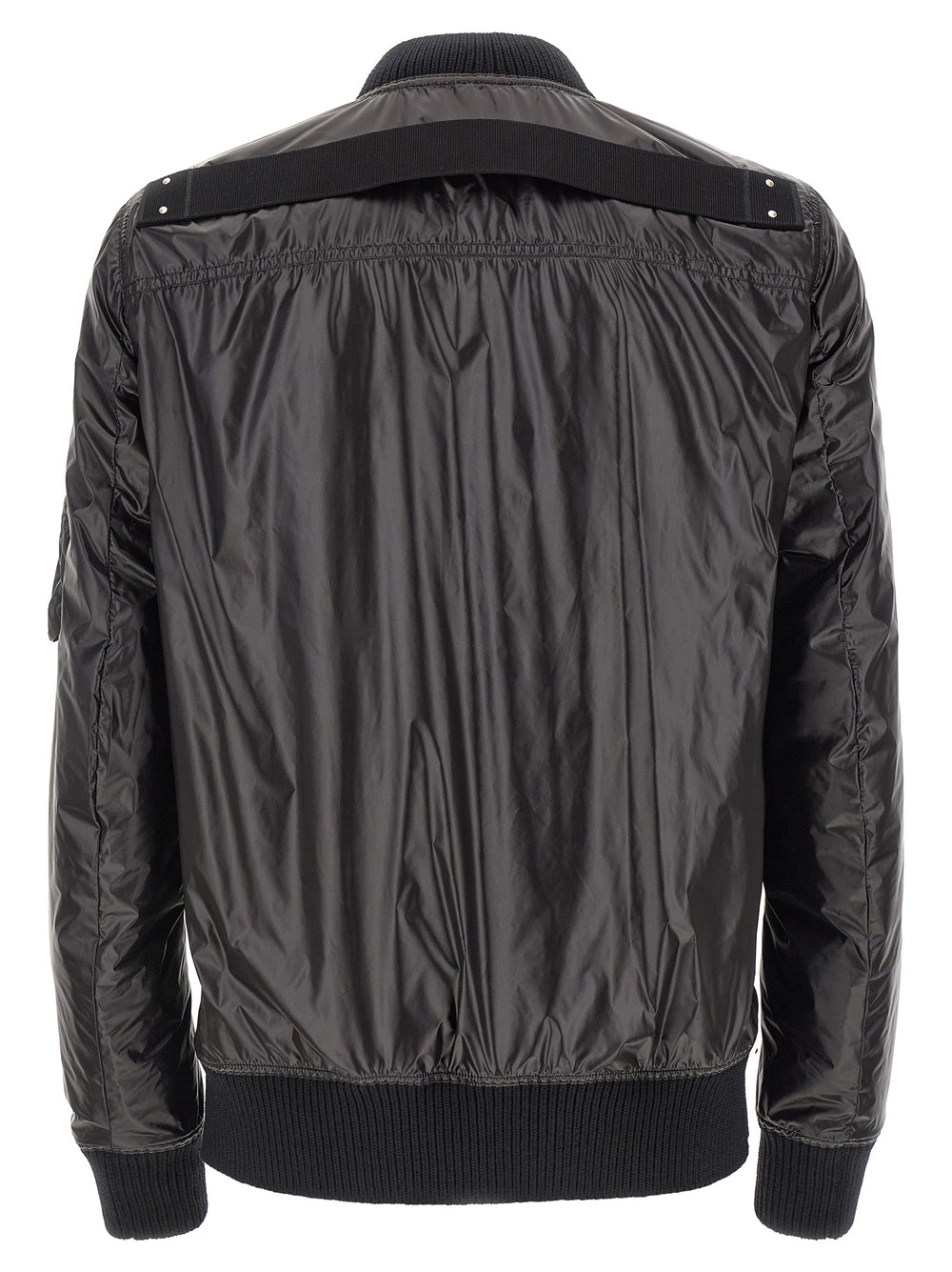 Black Nylon Bomber