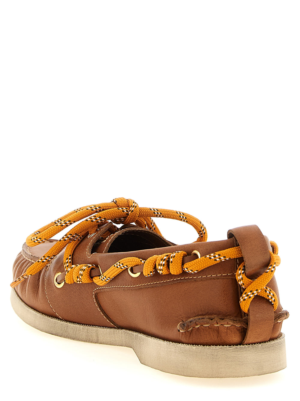 Golden Goose Calf Leather Slip-On Loafers in Brown
