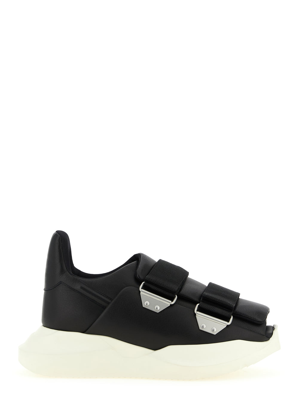 Rick Owens Calfskin Leather Sneakers in Black