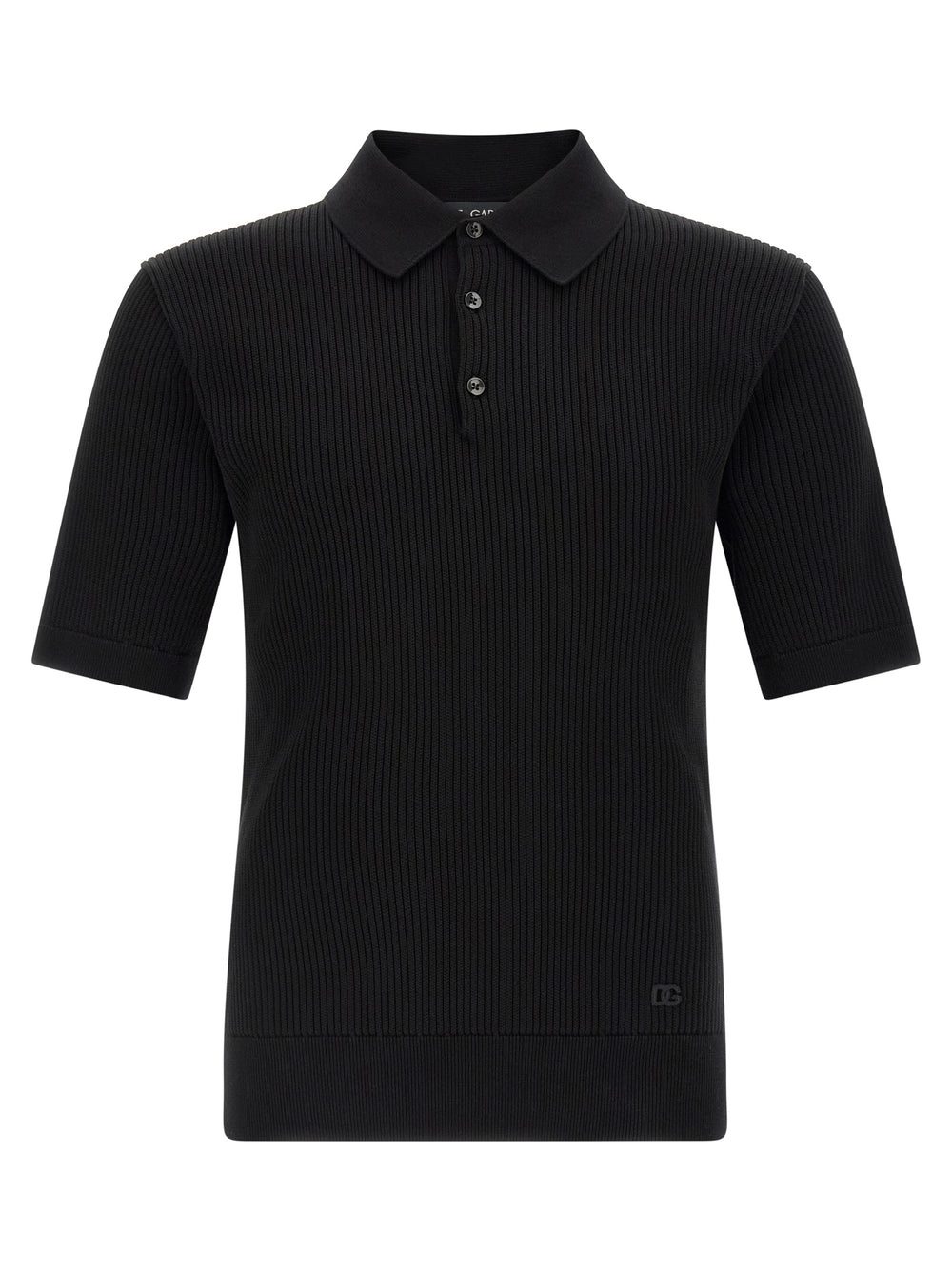 Dolce & Gabbana 100% Cotton Polo Shirt in Black