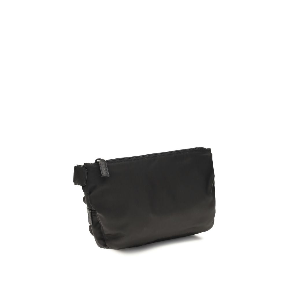 Prada Re-Nylon and Saffiano Shoulder Bag in Black