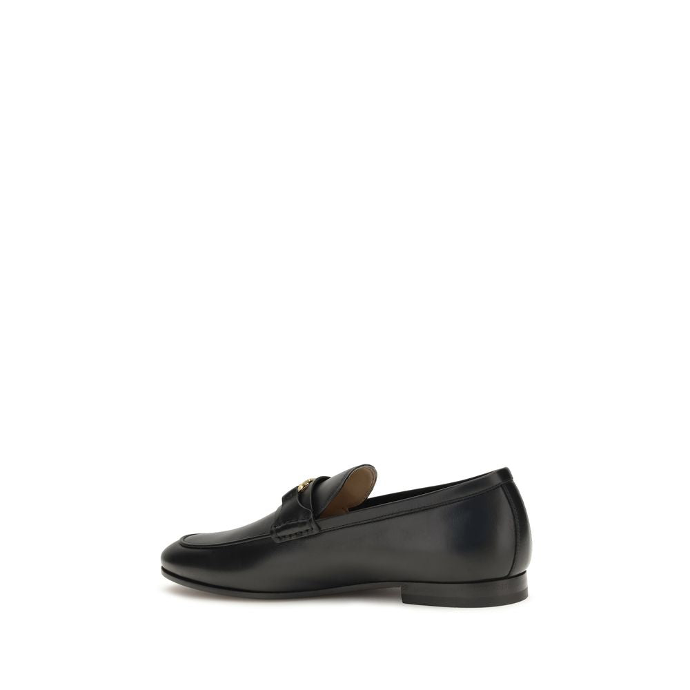 Valentino Garavani Calf Leather Slip-On Loafers in Black