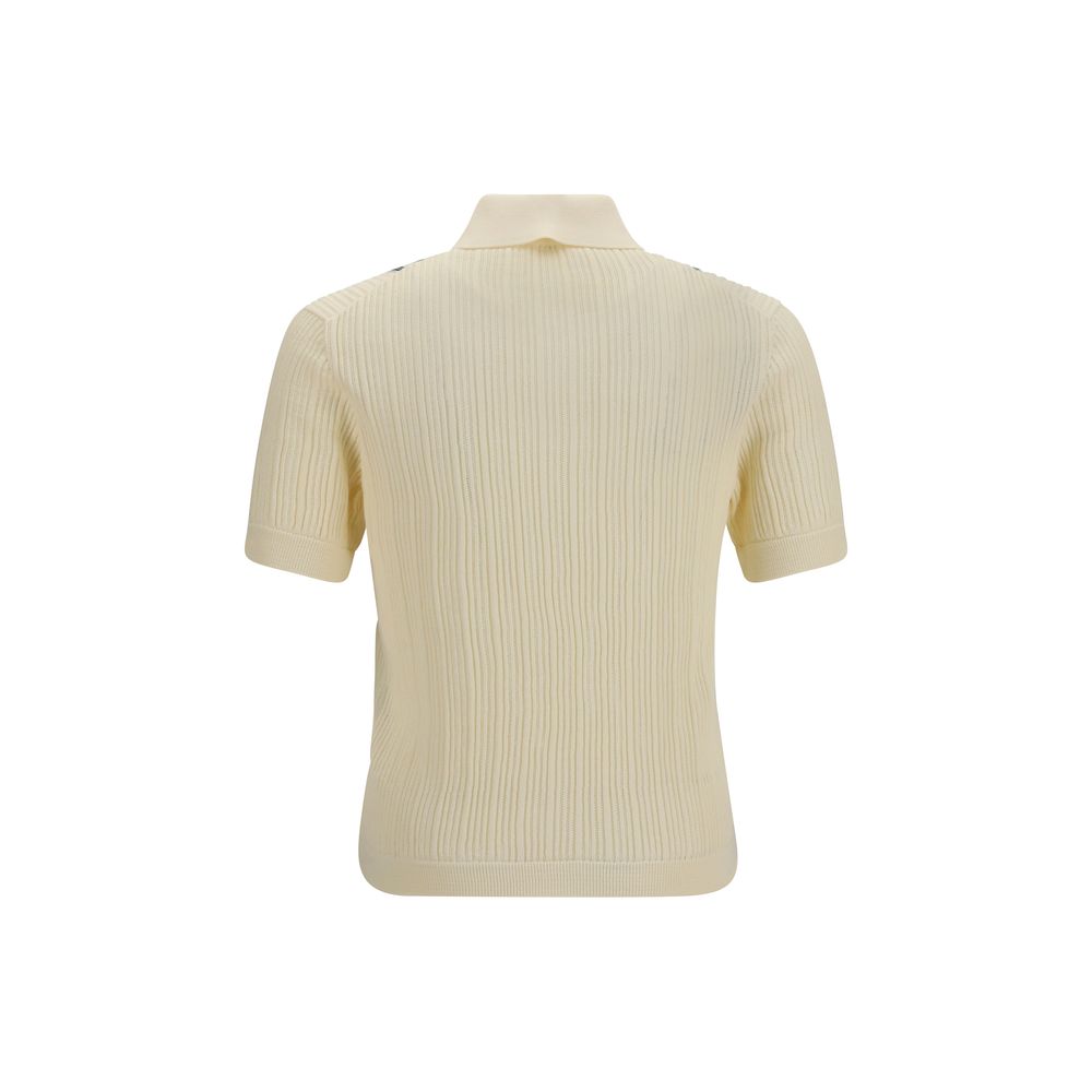Versace Βαμβακερό Polo σε Μπεζ