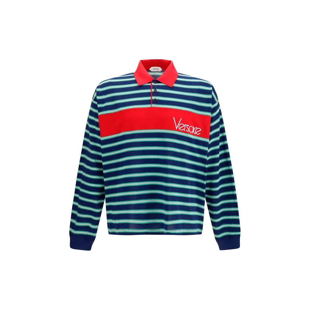Versace Βαμβακερό Polo σε Πολύχρωμο