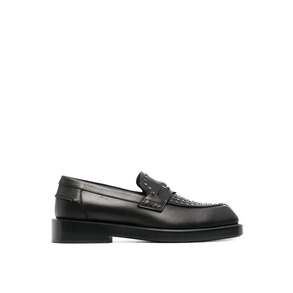 Black Leather Slip-On Loafers mens luxury fashion - Mens Edit