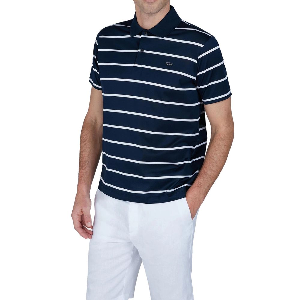 Blue Cotton Polo Shirt