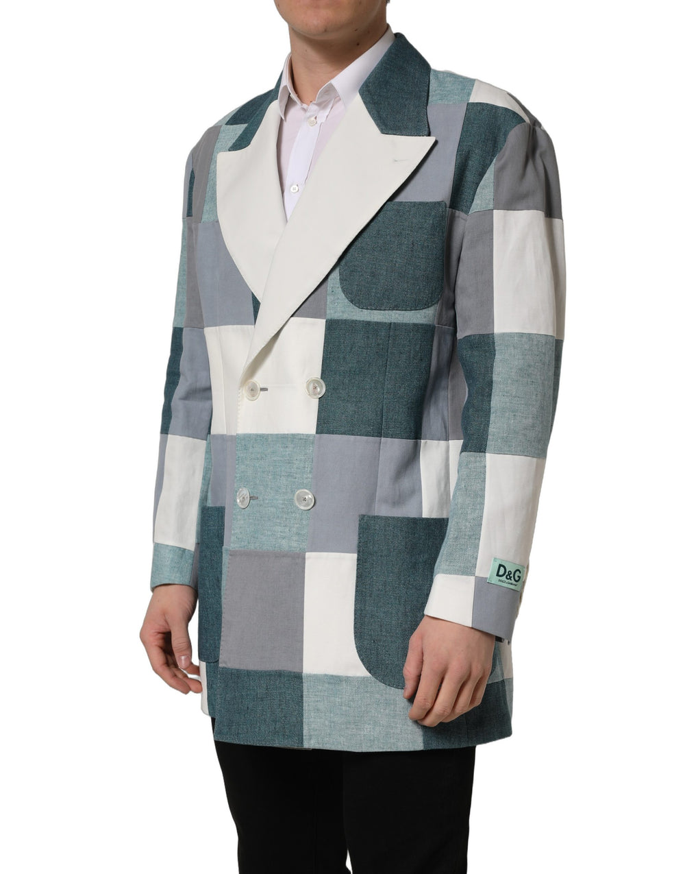 Dolce & Gabbana Blazer από λινό Patchwork σε Πολύχρωμο