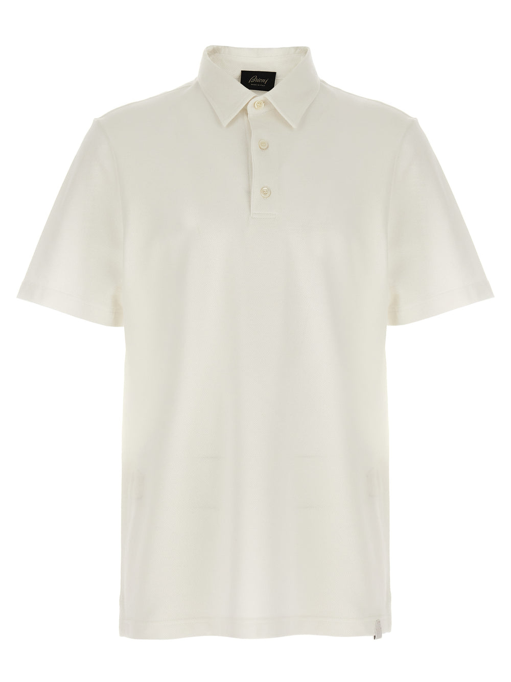 Brioni 100% Cotton Polo Shirt in White