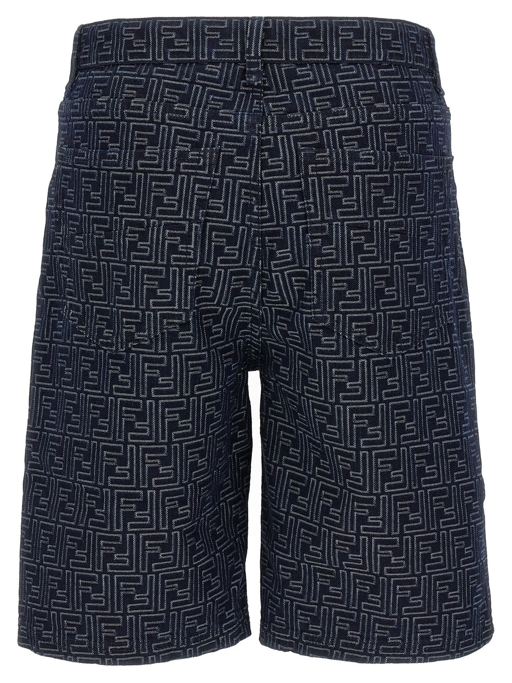 Fendi 100% Cotton Bermuda Shorts in Blue