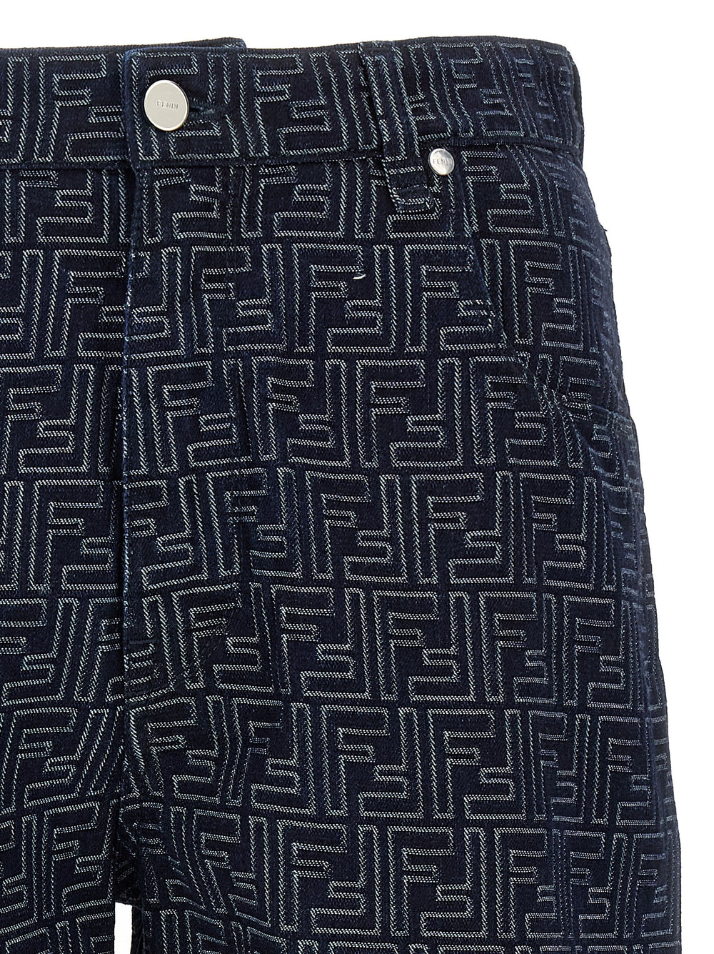 Fendi 100% Cotton Bermuda Shorts in Blue
