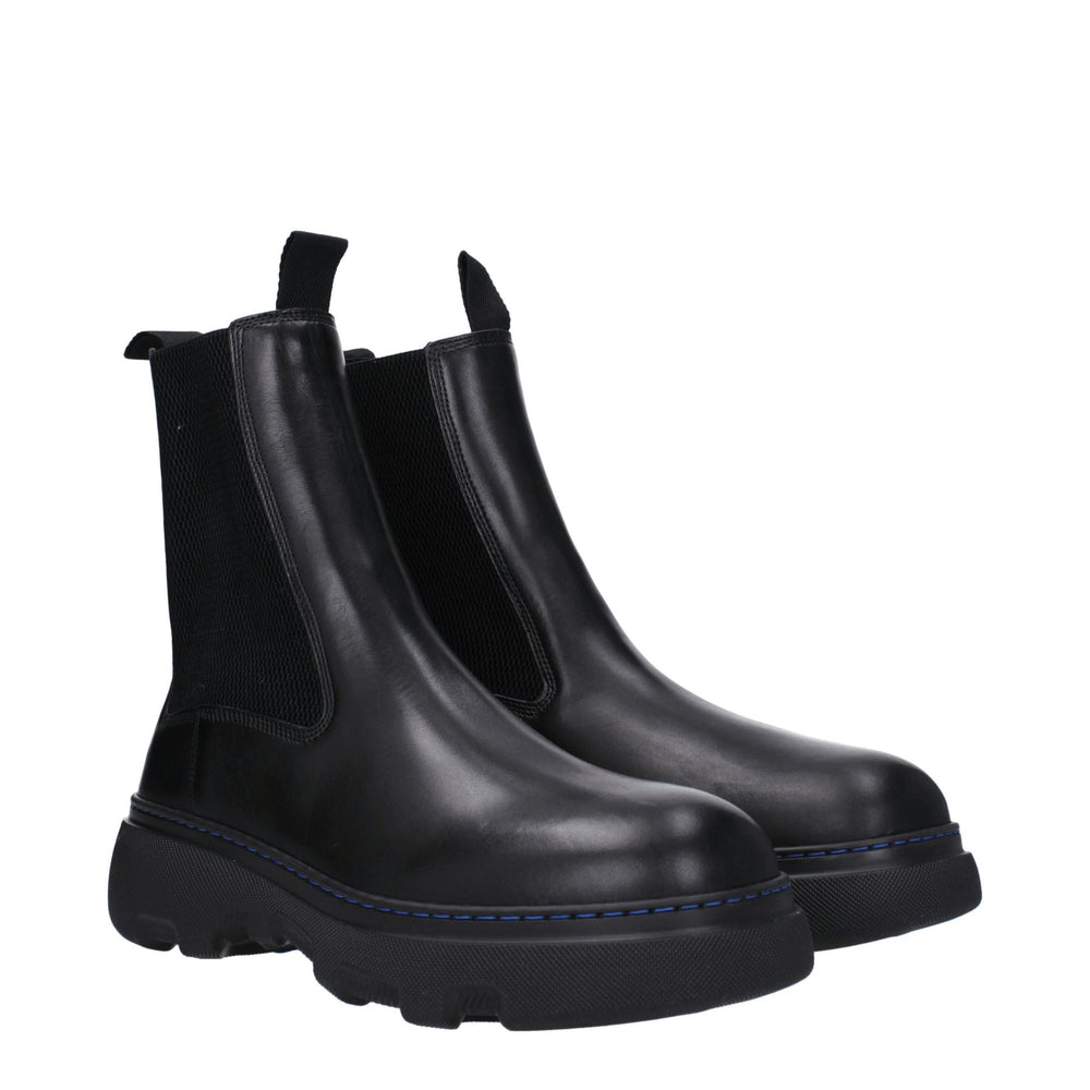 Burberry Leather Ankle Boots in Black