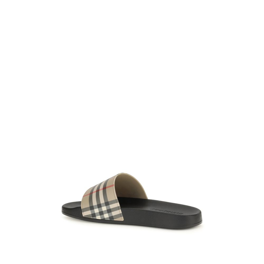 Burberry Rubber Slides in Black
