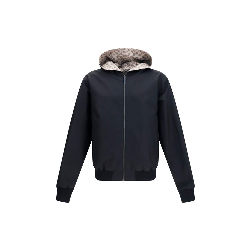 Black Polyester Bomber mens luxury fashion - Mens Edit