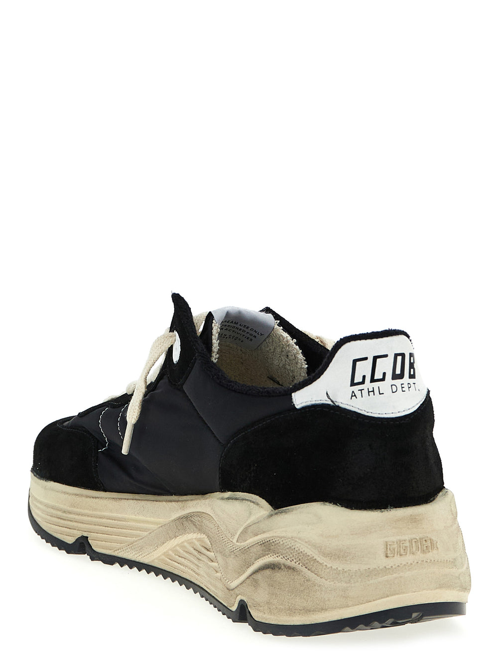 Golden Goose Bicolour Leather and Suede Sneakers in White and Black