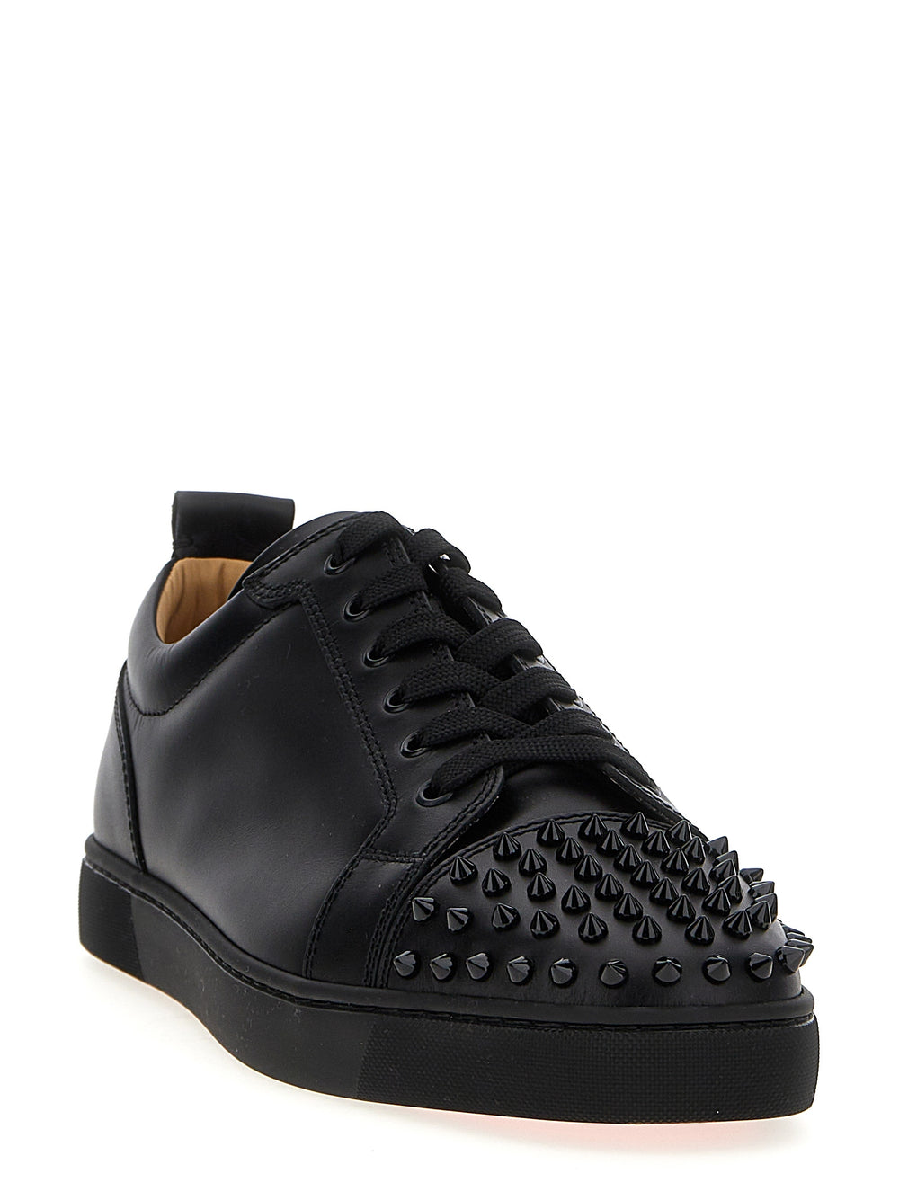 Christian Louboutin 100% Calfskin Low Top Sneakers in Black