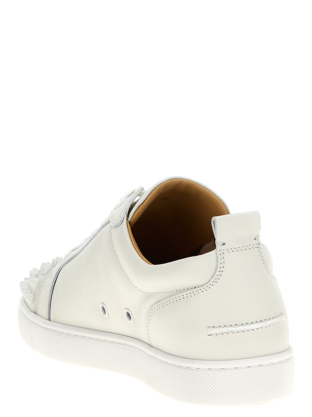 Christian Louboutin Calfskin Low Top Sneakers in White