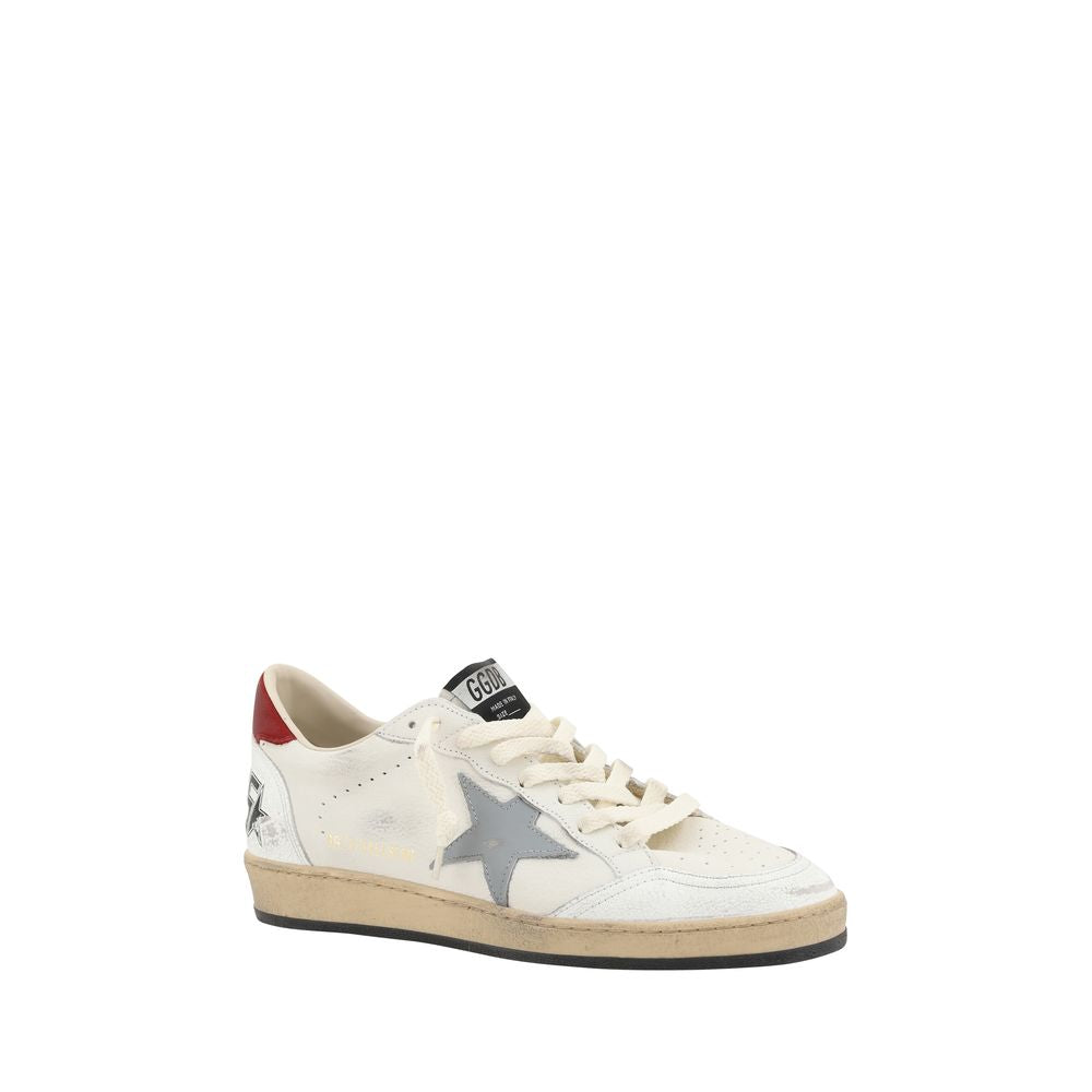 Golden Goose Calf Leather Low Top Sneakers in Beige
