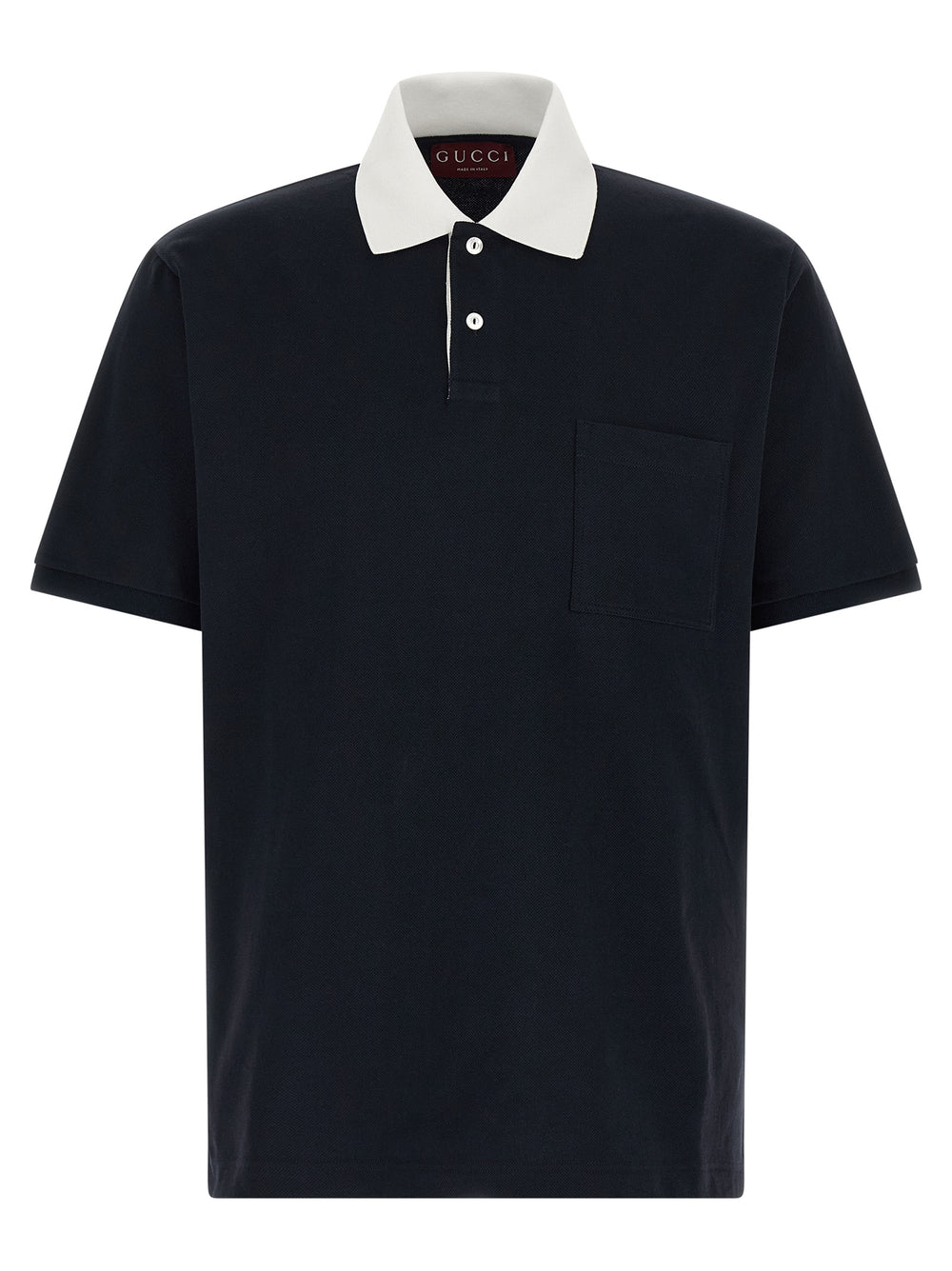 Blue Cotton Polo Shirt