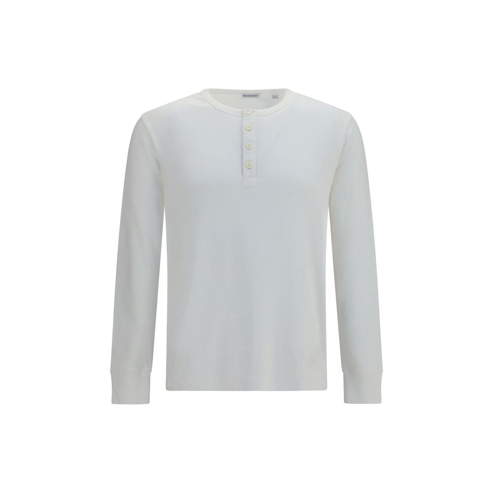 Burberry Βαμβακερό T-Shirt Μακρυμάνικο σε Λευκό