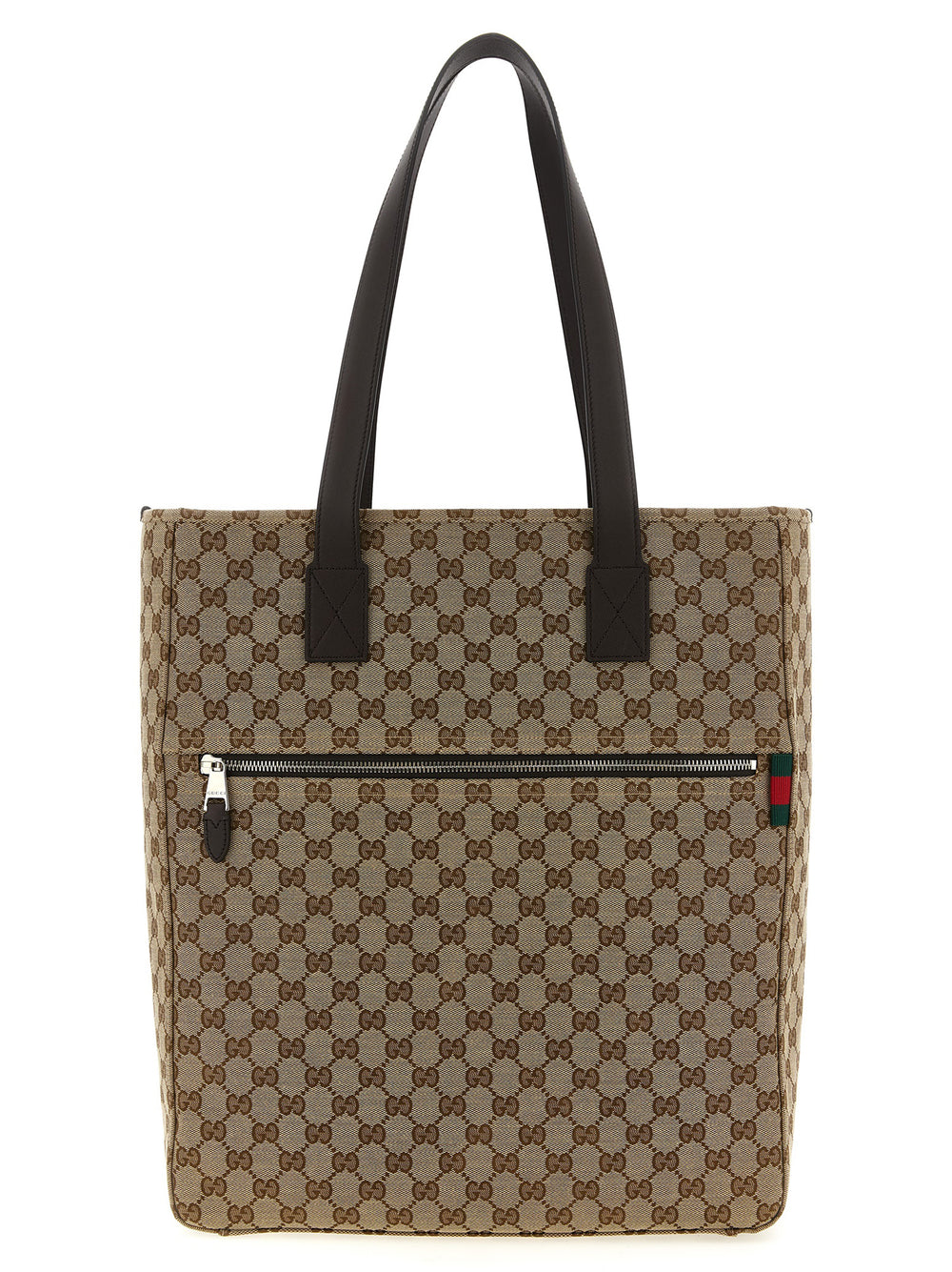 Gucci Τσάντα Ώμου από GG Ύφασμα σε Καφέ