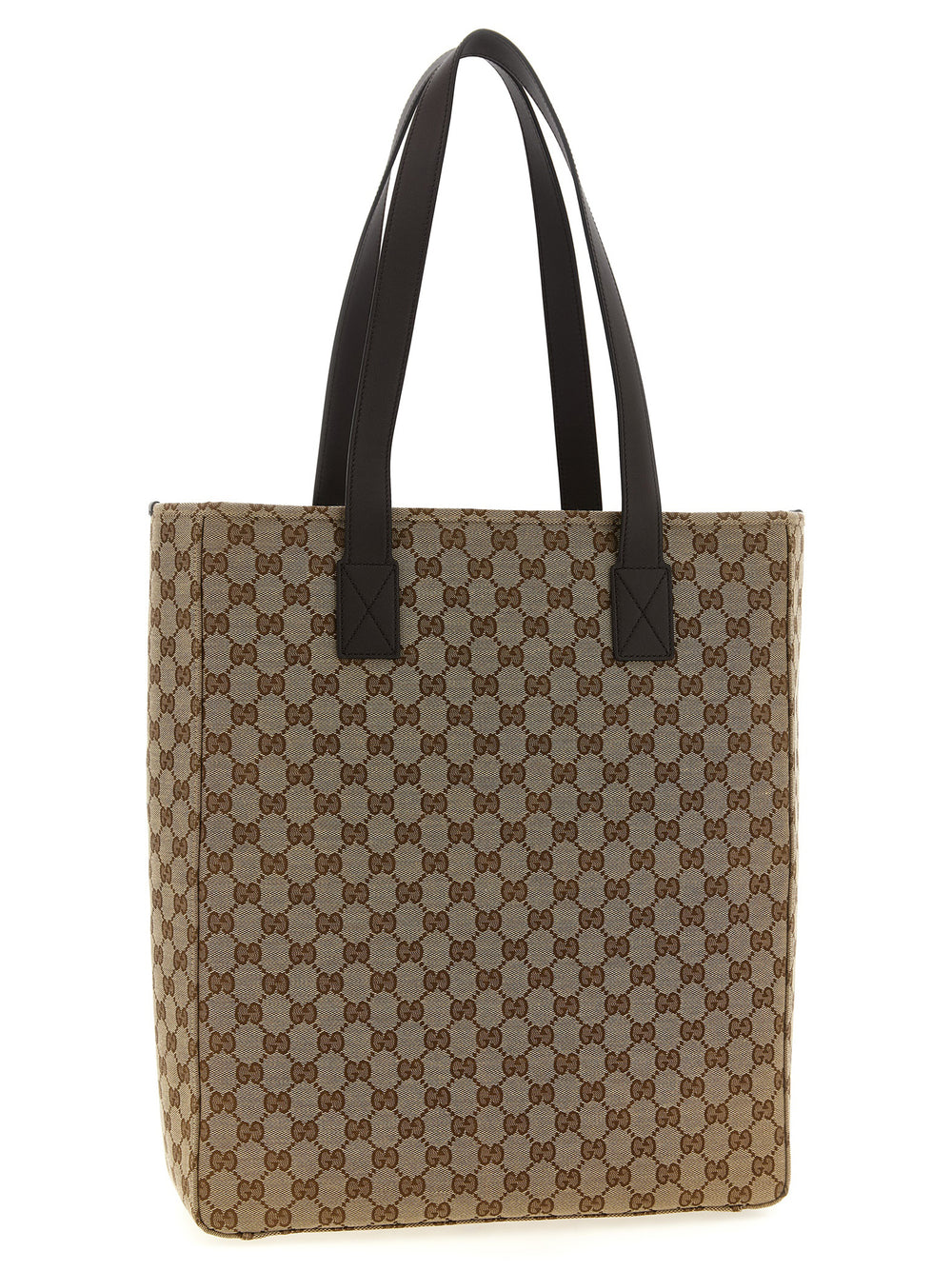Gucci Τσάντα Ώμου από GG Ύφασμα σε Καφέ