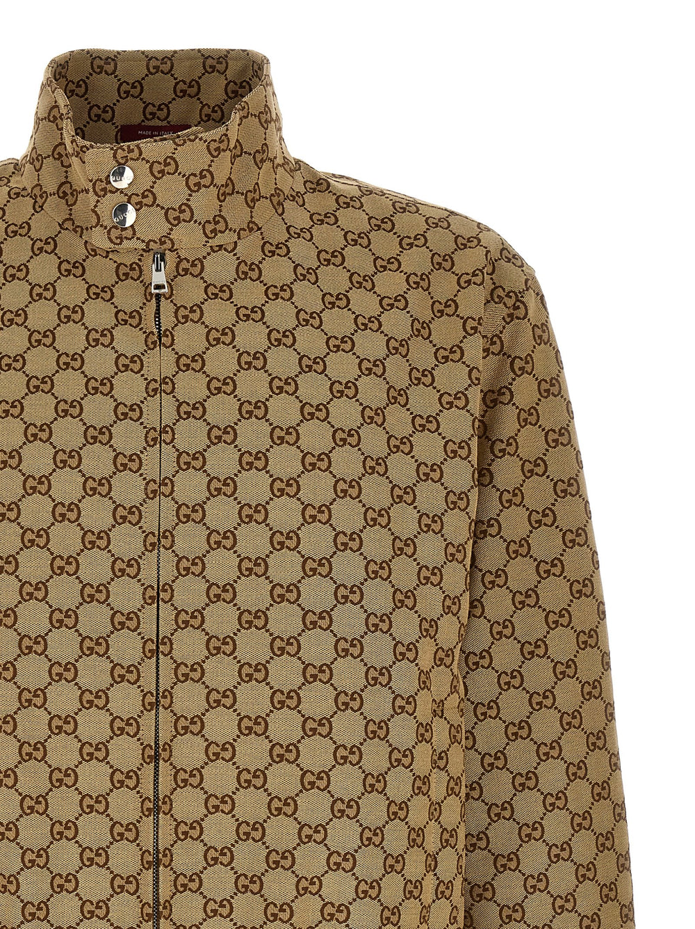 Gucci Cotton Bomber Jacket in Beige
