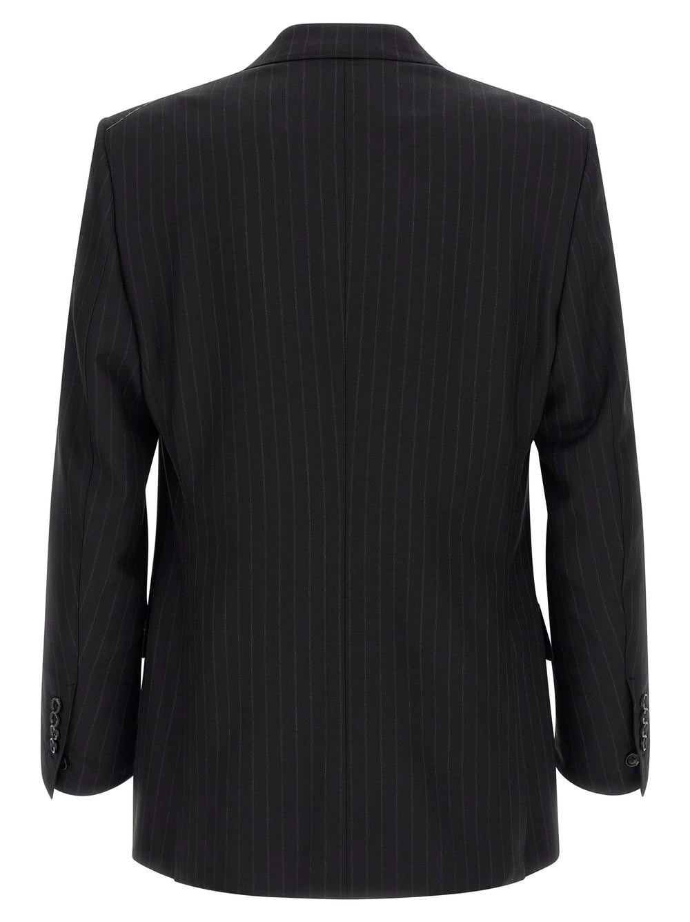 Tom Ford Double-Breasted Wool Suit in Black
