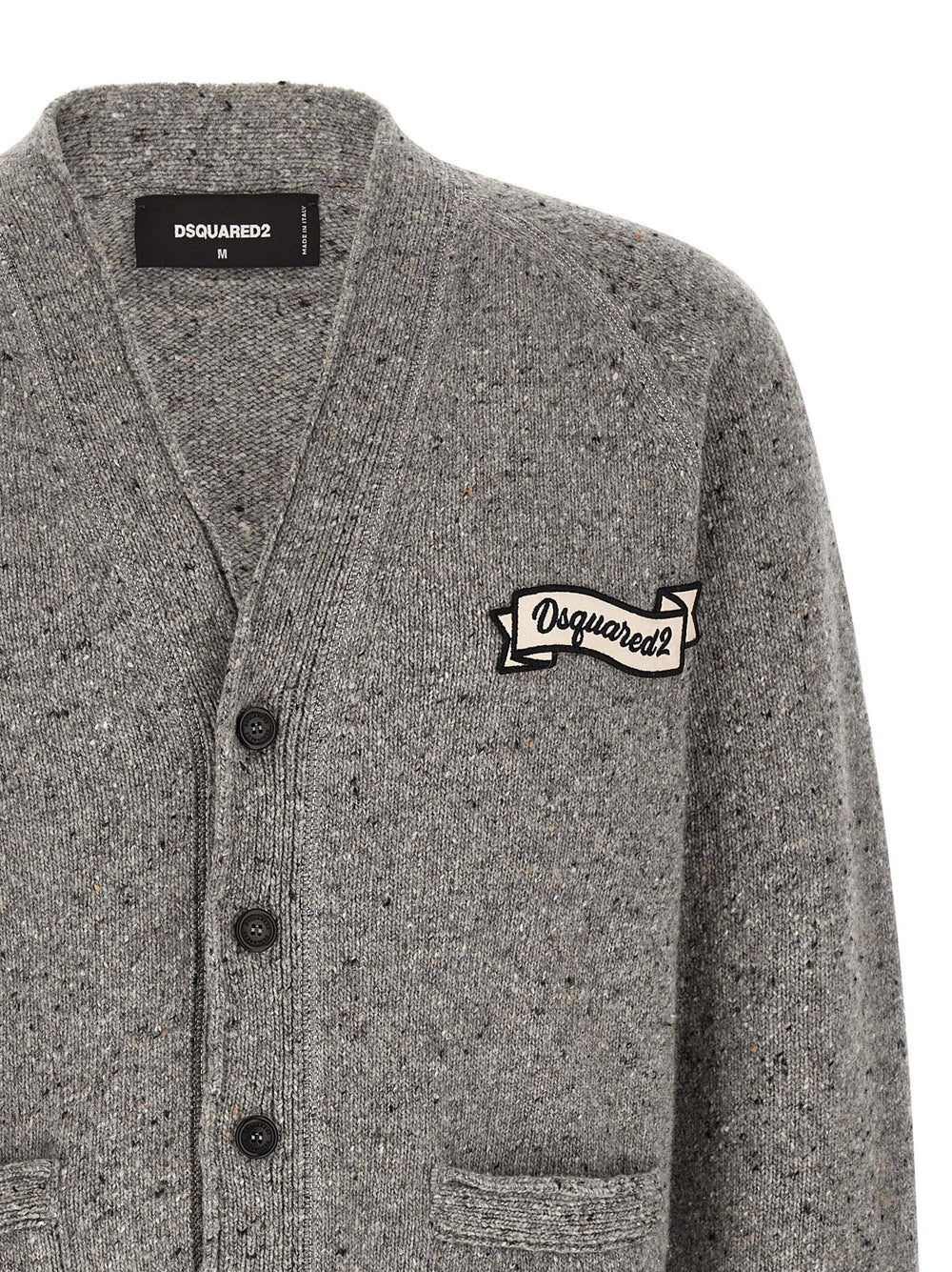 Dsquared² Wool Blend Cardigan in Grey