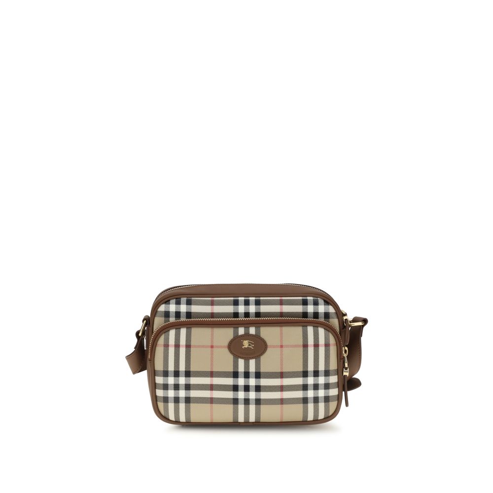 Burberry Βαμβακερή Τσάντα Ώμου σε Μπεζ