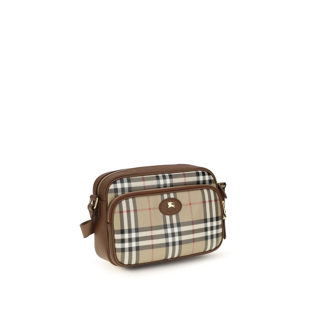 Burberry Βαμβακερή Τσάντα Ώμου σε Μπεζ