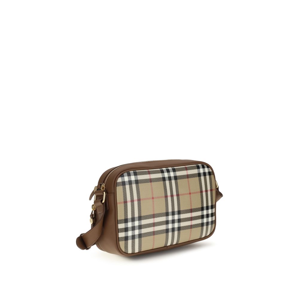 Burberry Βαμβακερή Τσάντα Ώμου σε Μπεζ