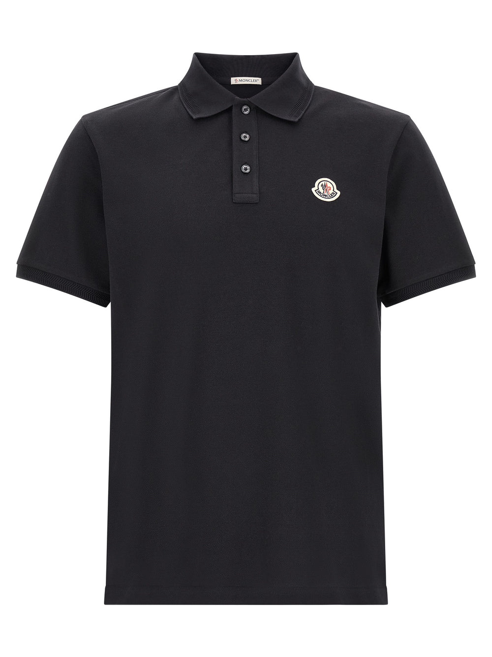 Moncler Cotton Polo Shirt in Blue