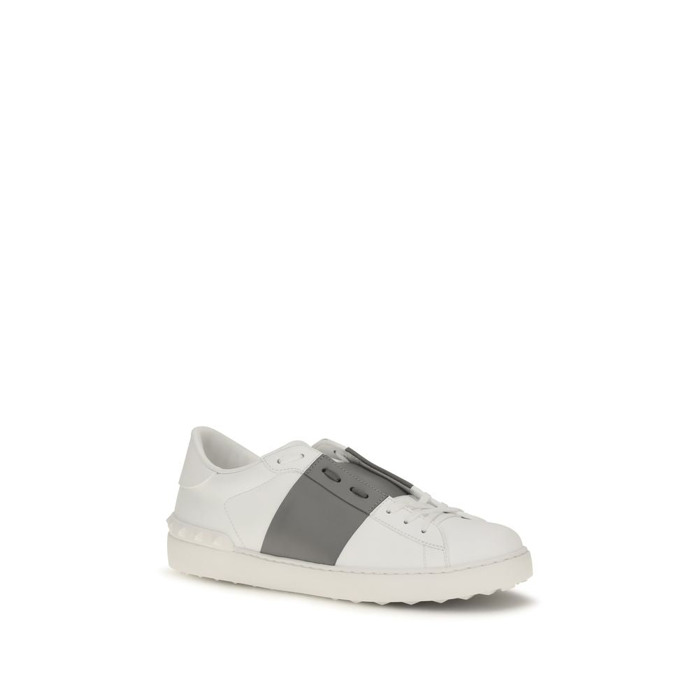 Valentino Garavani Sneakers από Δέρμα Μοσχαριού σε Ασημί