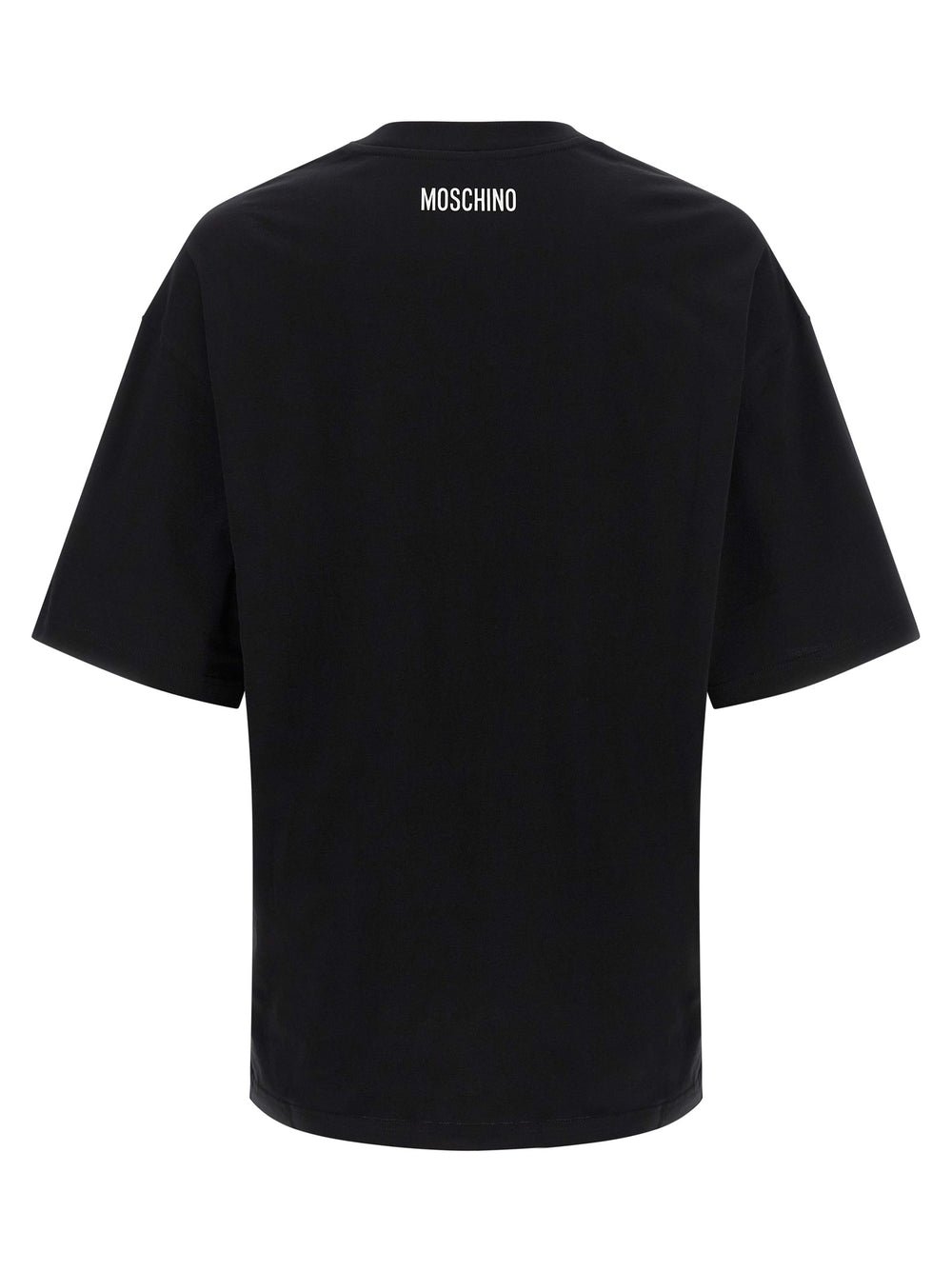 Moschino Two-Tone Organic Cotton T-Shirt in White/Black