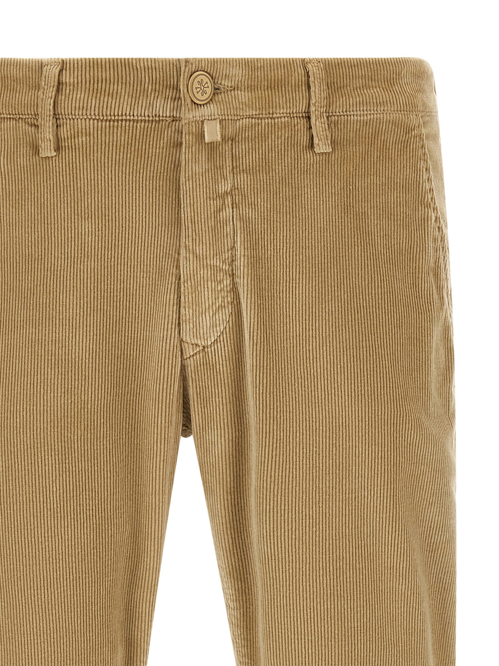 Beige Cotton Chino Pants
