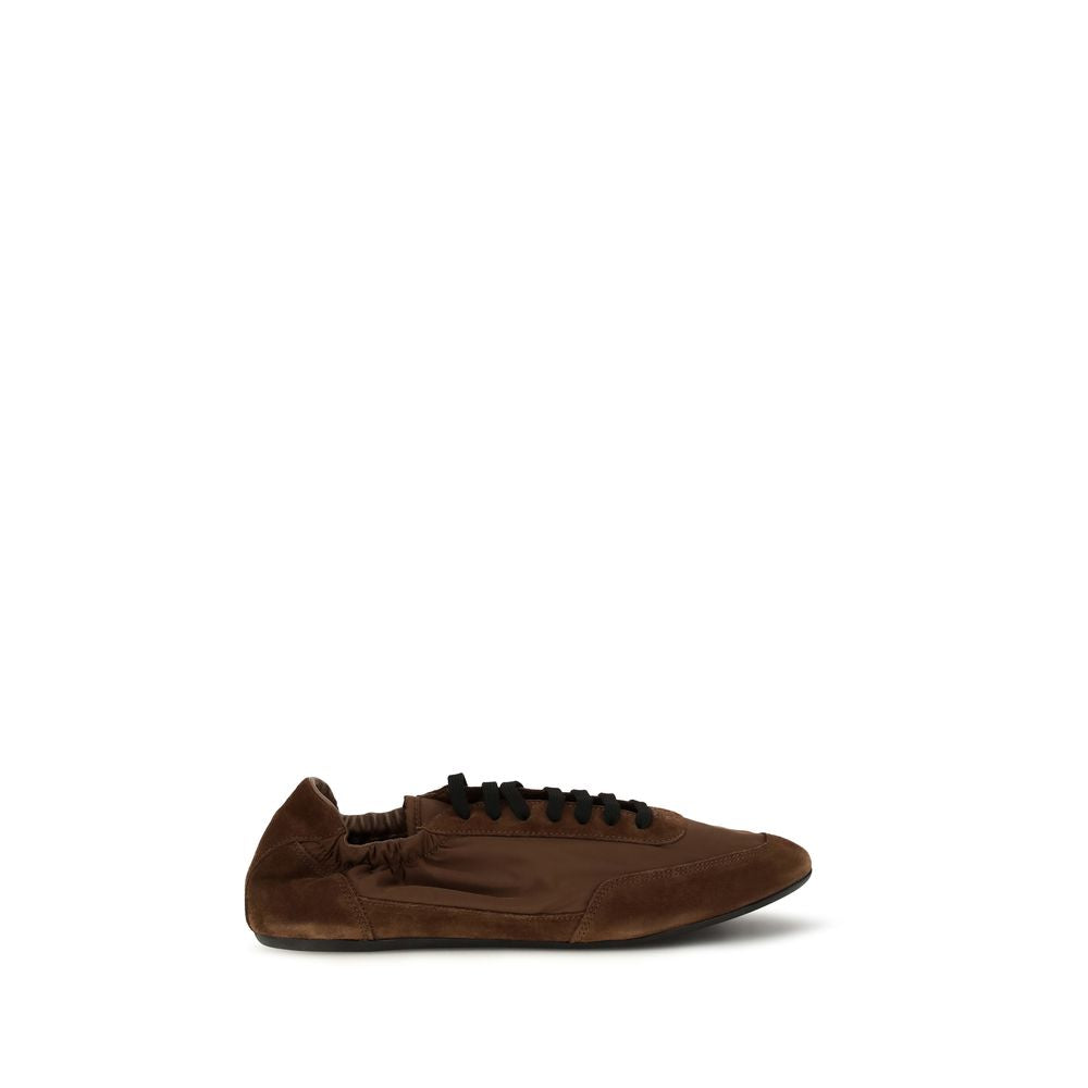Prada Re-Nylon and Suede Sneakers in Brown