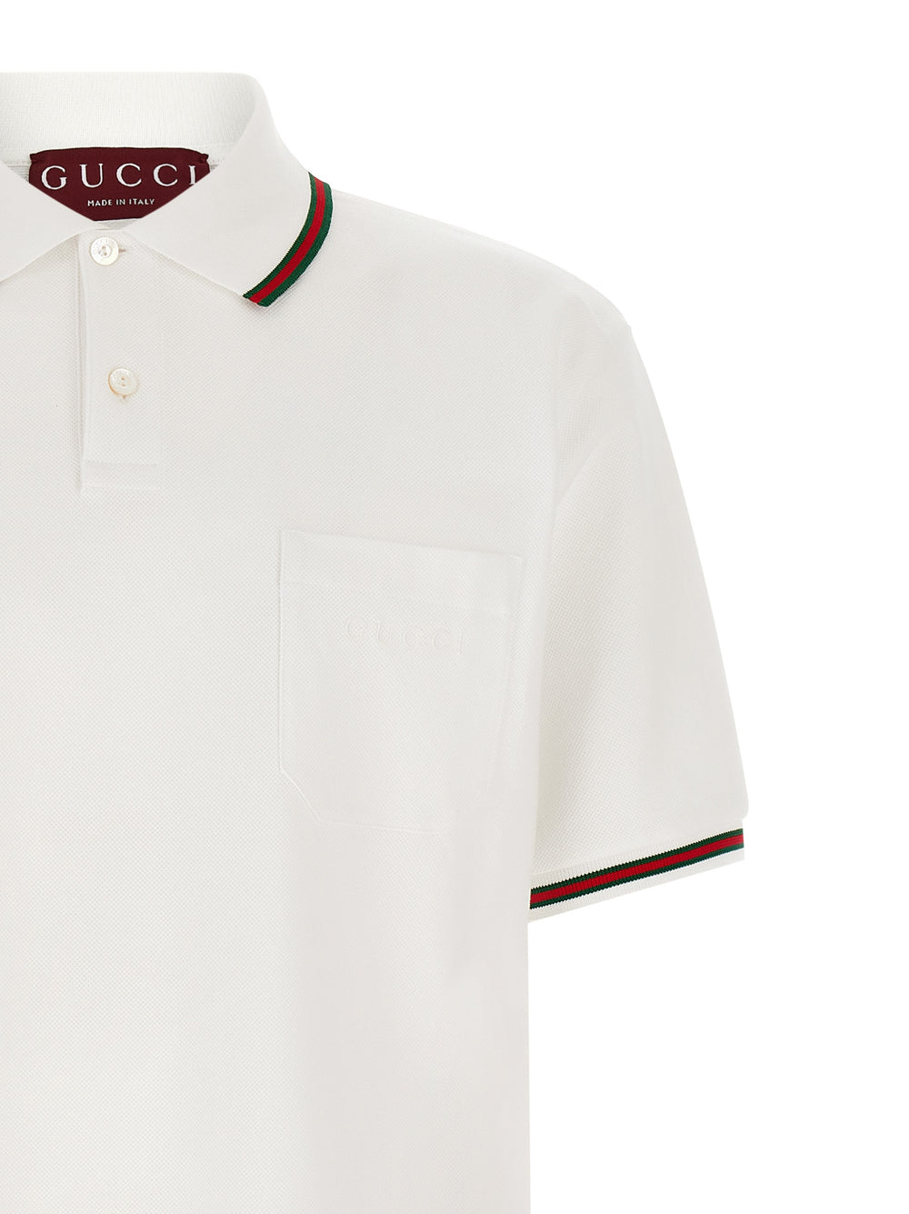 Gucci Cotton Polo Shirt in White