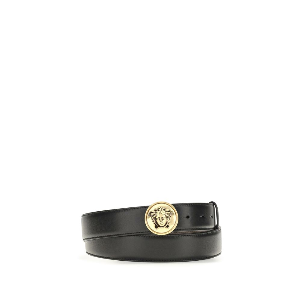Versace Ζώνη από Δέρμα Μοσχαριού σε Μαύρο