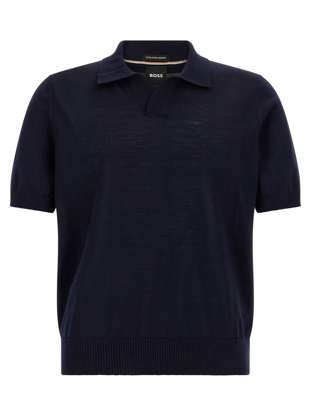 Hugo Boss Polo από 100% Παρθένο Μερινό Μαλλί σε Σκούρο Μπλε