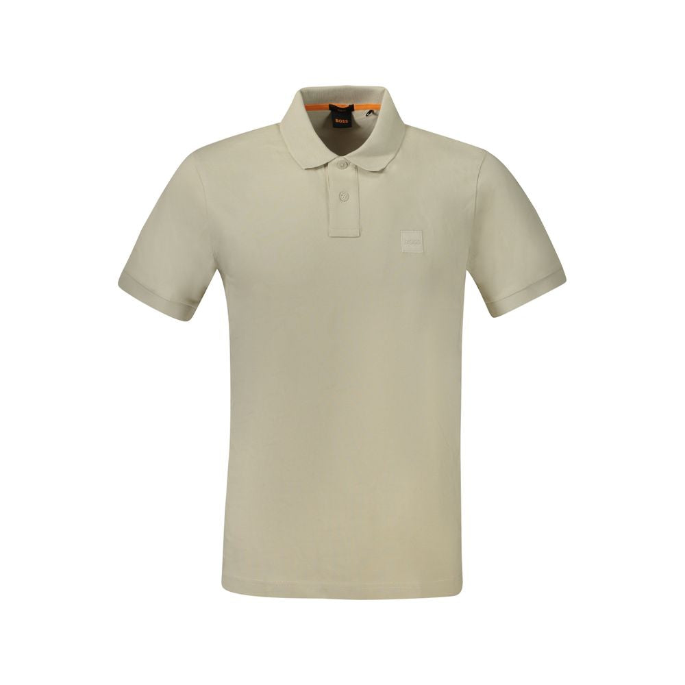 Hugo Boss Βαμβακερό Polo σε Μπεζ