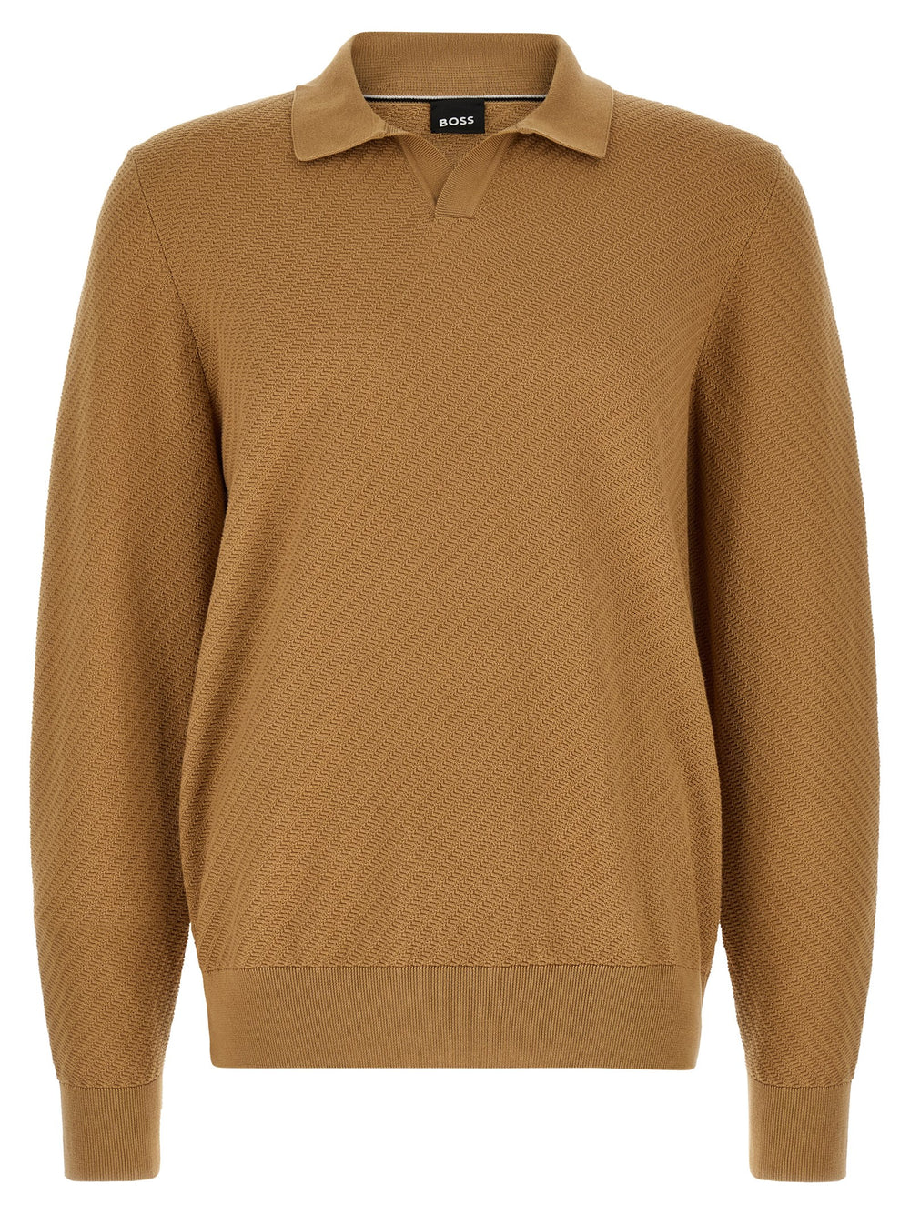 Hugo Boss Βαμβακερό Polo σε Καφέ