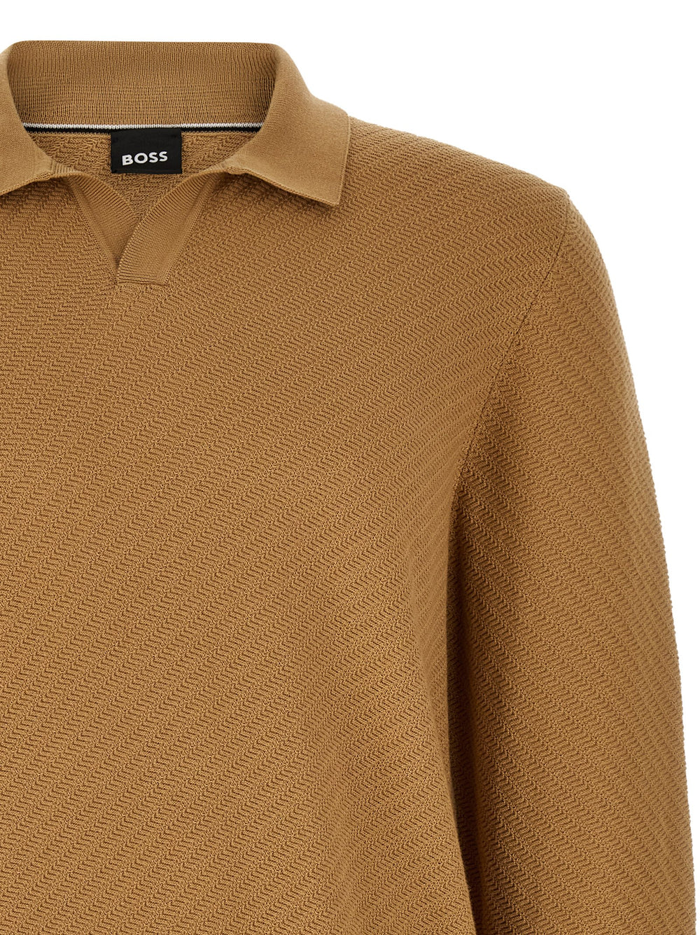 Hugo Boss Βαμβακερό Polo σε Καφέ