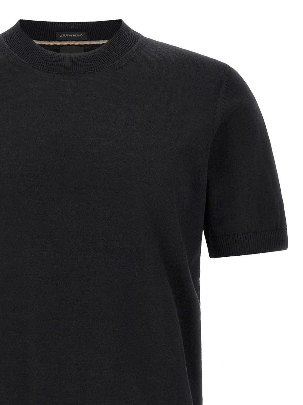 Hugo Boss 100% Virgin Wool T-Shirt in Black