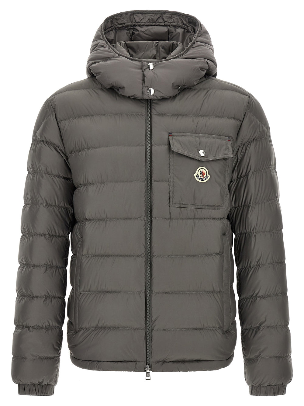 Moncler Full-Length Down Jacket in Grey