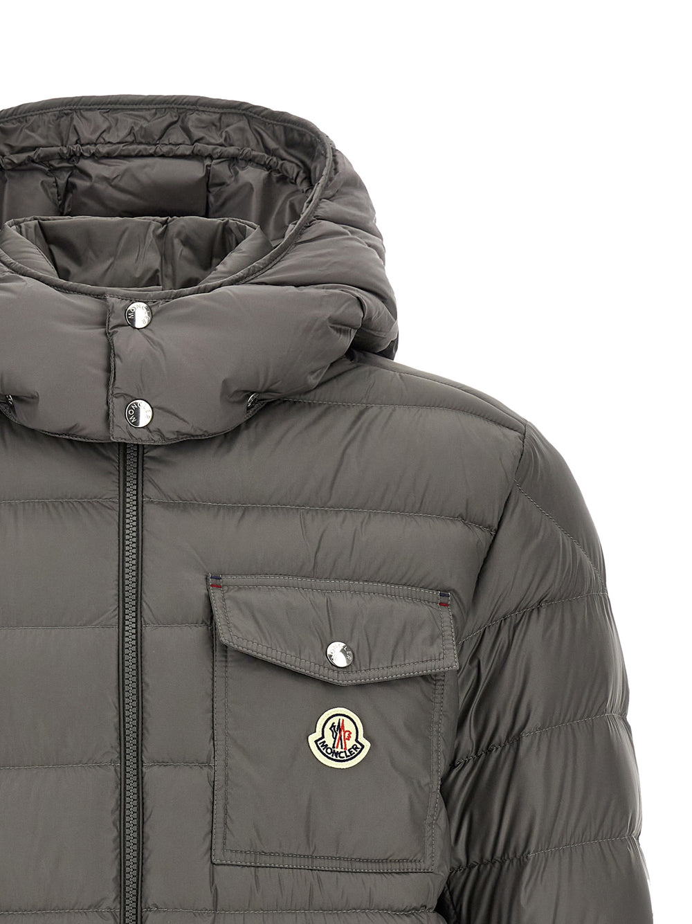 Moncler Full-Length Down Jacket in Grey