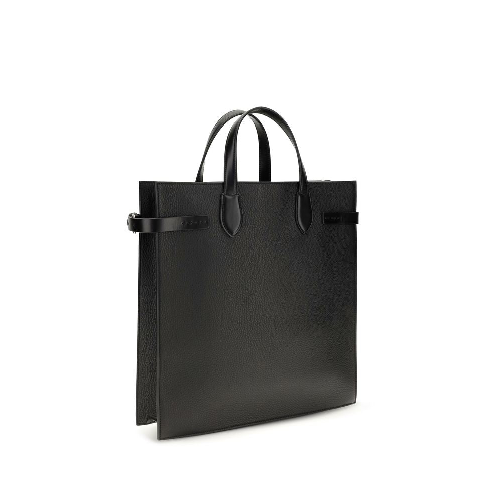 Valentino Garavani Calf Leather Shoulder Bag in Black